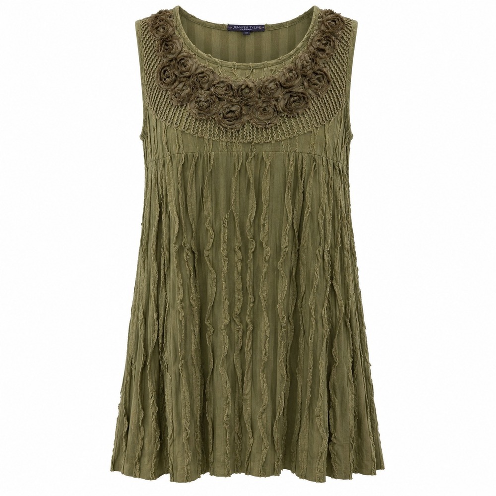 Goblincore Fairy Grunge Tunic Dress Womens Large Whimsigoth Forestcore Rosette